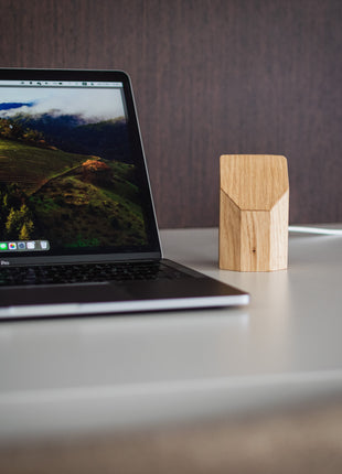 Wooden MagSafe Wireless Charger for Apple iPhone. Fast Qi2 Chrager. Viridian Angel