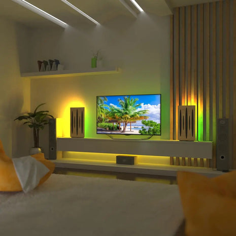 RGB Lamp & LED Stand | Desktop & Gaming Room Light Red Rosemary