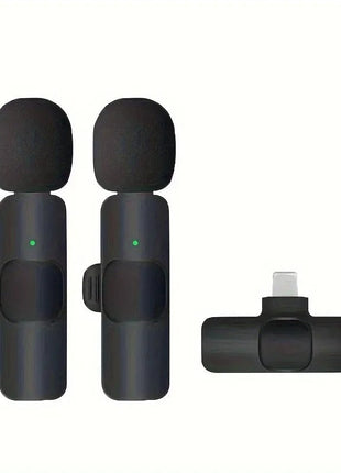 2 Wireless Microphone Video Recording Podcast Built-in Noise Reduction Green Mulberry