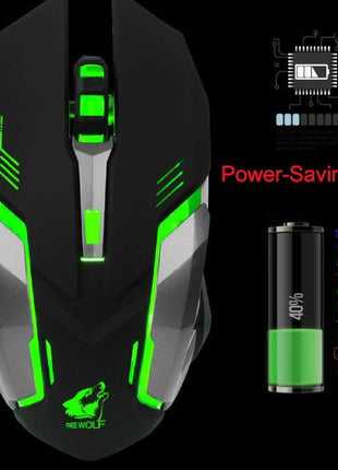 Ninja Dragon Stealth 7 Wireless Silent LED Gaming Mouse Yellow Pandora