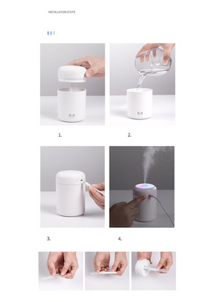 Portable Air Humidifier Aroma Essential Oil Diffuser for Car Home Teal Simba