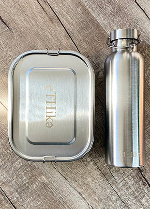 Zero Waste Starter Kit: Stainless Steel Lunchbox & Bottle Champagne Eunostus