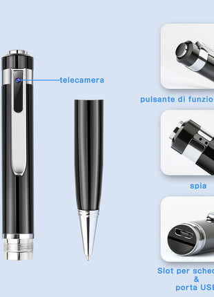 1080P HD Mini Camcorder Sports DV DVR Camcorder Hidden Camera Pen Teal Simba