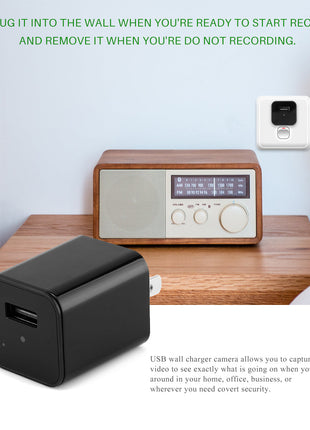 HD 1080P Hidden Camera USB Charger Home Security Teal Simba