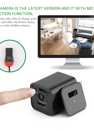 HD 1080P Hidden Camera USB Charger Home Security Teal Simba