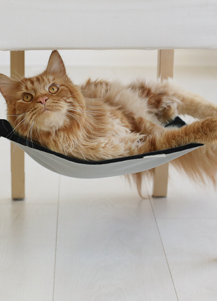 NIGHT STORM Saveplace® black hammock for pets & storage Grey Chaos