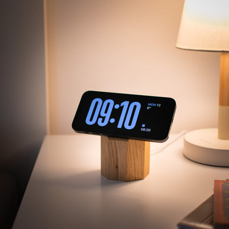 Wooden MagSafe Wireless Charger for Apple iPhone. Fast Qi2 Chrager. Viridian Angel