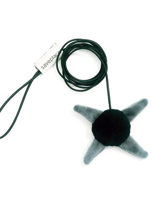 SALE | NINJA Saveplace® plush cat toy with long gummy string Grey Chaos