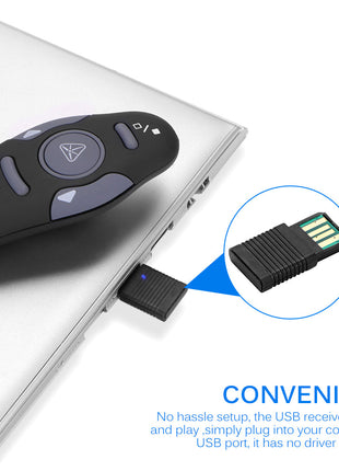Wireless Presenter with Red Laser Pointers Pen USB Teal Simba