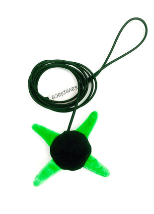 SALE | NINJA Saveplace® plush cat toy with long gummy string Grey Chaos