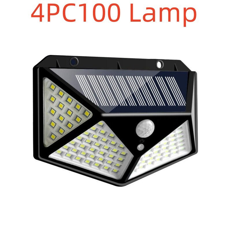 100 LED solar wall light