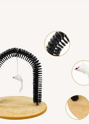 Cat Arch Self Grooming And Massage Toy, Multifunctional Cat Hair Brush Cat Scratching Toy For Cats Kittens Interactive Supply TECNO GADGETS