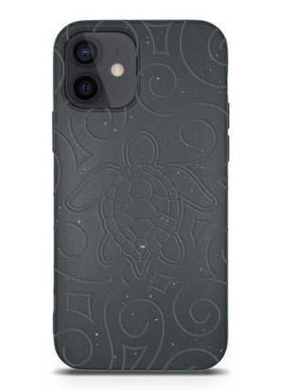 Ocean Turtle -  Biodegradable phone case - Ocean Blue and Black Tan Lily