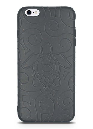 Ocean Turtle -  Biodegradable phone case - Ocean Blue and Black Tan Lily