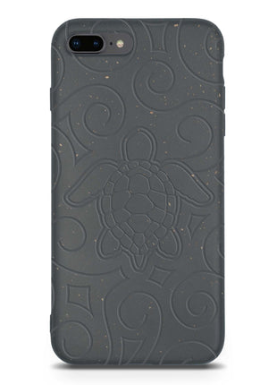 Ocean Turtle -  Biodegradable phone case - Ocean Blue and Black Tan Lily