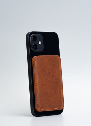 Leather MagSafe wallet - The Minimalist Purple Buckeye