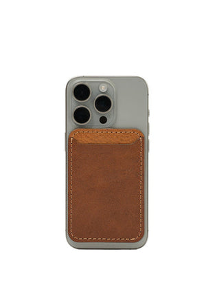 Leather wallet with Magsafe - Two colors Purple Buckeye