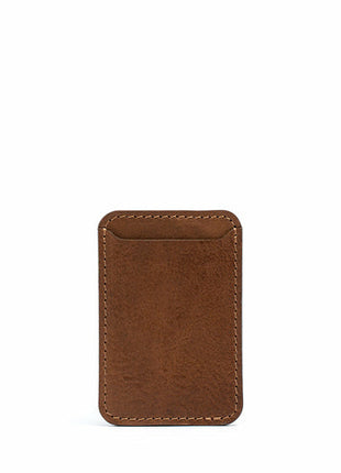 Full-Grain Leather MagSafe wallet - Classic Purple Buckeye