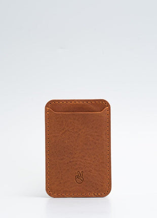 Full-Grain Leather MagSafe wallet - Classic Purple Buckeye