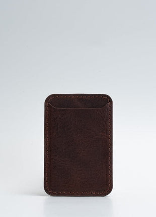 Full-Grain Leather MagSafe wallet - Classic Purple Buckeye