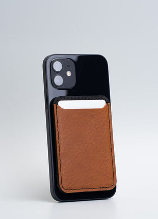 Leather wallet with Magsafe - Two colors Purple Buckeye