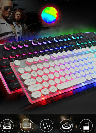 Dragon LED Backlight Gaming USB Wired Keyboard Mouse Set Yellow Pandora
