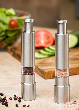 Premium Stainless Steel Salt and Pepper Spice Grinder Yellow Pandora
