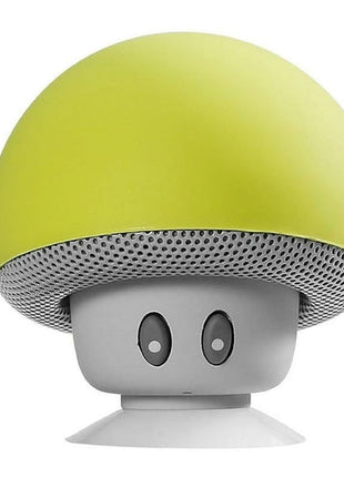 Portable Wireless Mushroom Bluetooth Speakers with Built-in Mic and Yellow Pandora