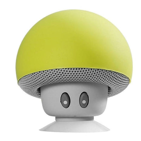 Portable Wireless Mushroom Bluetooth Speakers with Built-in Mic and Yellow Pandora