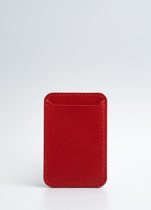 Full-Grain Leather MagSafe wallet - Classic Purple Buckeye