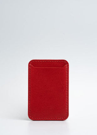 Top-Grain Leather MagSafe wallet - Classic Purple Buckeye