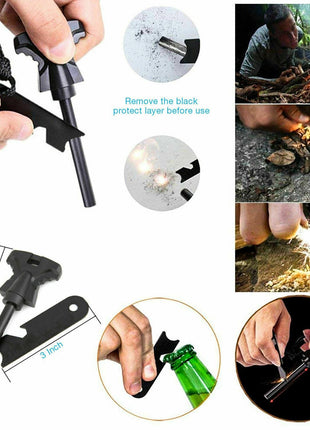 14 in 1 Outdoor Emergency Survival And Safety Gear Kit Camping Salmon Lucky