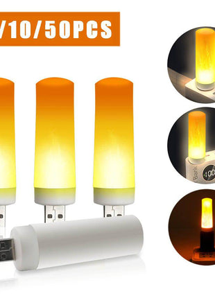 USB LED Atmosphere Light, Flame Flashing Candle Lamp for Camping & Power Bank - TECNO GADGETS