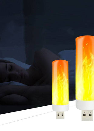 USB LED Atmosphere Light, Flame Flashing Candle Lamp for Camping & Power Bank - TECNO GADGETS