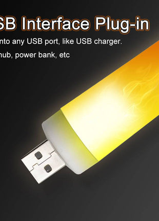 USB LED Atmosphere Light, Flame Flashing Candle Lamp for Camping & Power Bank - TECNO GADGETS