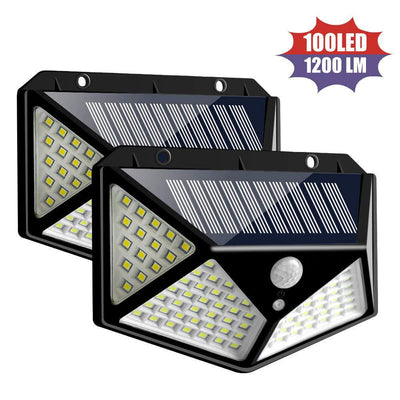 100 LED Solar Motion Sensor Wall Light offers bright, energy-efficient lighting with motion detection. Waterproof and easy to install, it’s perfect for outdoor security, illuminating pathways, yards, or entrances automatically at night