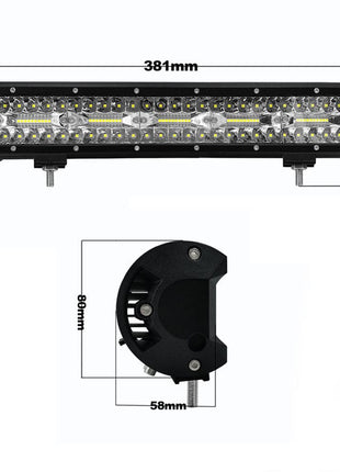 Automotive LED Strip Lights, Three-Row Off-Road Vehicle Top Work Light - TECNO GADGETS