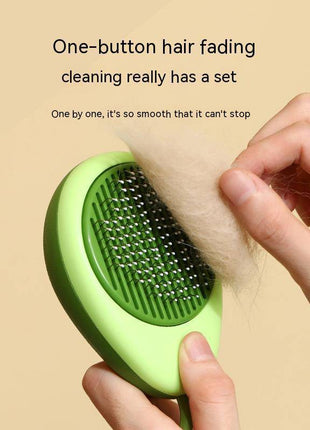 Avocado-Shaped Cat & Dog Grooming Brush – Hair Remover Tool with Stainless Steel Needles - TECNO GADGETS