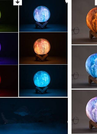 3D Printed Lunar Night Light, Creative Gift & Decorative Lamp - TECNO GADGETS