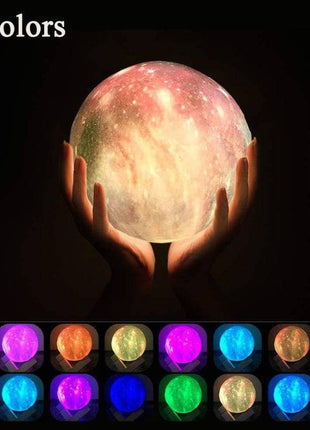 3D Printed Lunar Night Light, Creative Gift & Decorative Lamp - TECNO GADGETS