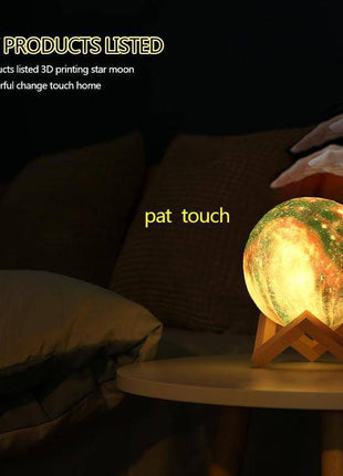3D Printed Lunar Night Light, Creative Gift & Decorative Lamp - TECNO GADGETS