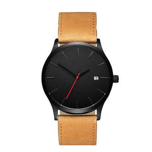 European Style Men's Watch, Large Dial, Calendar, Frosted Strap - TECNO GADGETS