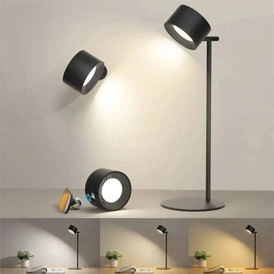 Magnetic LED USB Rechargeable Table Lamp, 360° Rotatable with Remote Control for Home & Bedroom" - TECNO GADGETS