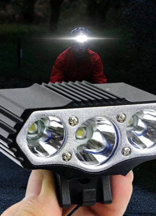 F3 USB Bicycle Headlights, 3 T6 LED, Rechargeable Mountain Bike Lights - TECNO GADGETS