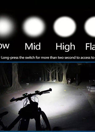 F3 USB Bicycle Headlights, 3 T6 LED, Rechargeable Mountain Bike Lights - TECNO GADGETS