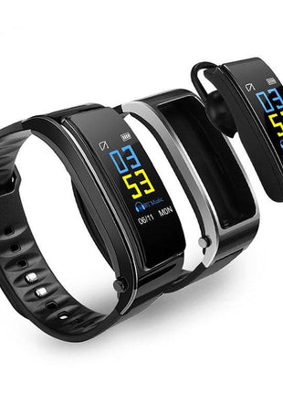 Smart Bracelet & Bluetooth Headset 2-in-1, Heart Rate Monitor - TECNO GADGETS