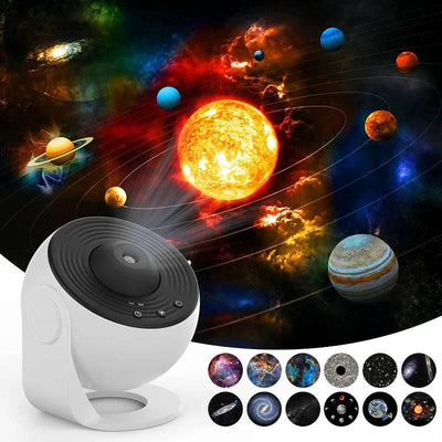 Night Light Galaxy Projector, 360° Rotating Starry Sky Lamp for Kids & Bedroom - TECNO GADGETS