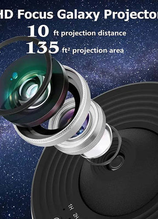 Night Light Galaxy Projector, 360° Rotating Starry Sky Lamp for Kids & Bedroom - TECNO GADGETS