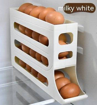 4-Layer Automatic Egg Roller – Sliding Storage Tray for Refrigerator - TECNO GADGETS