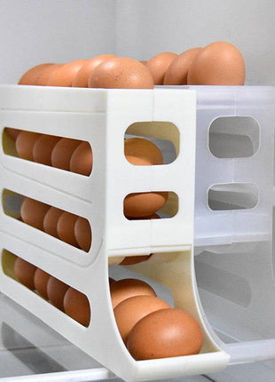 4-Layer Automatic Egg Roller – Sliding Storage Tray for Refrigerator - TECNO GADGETS